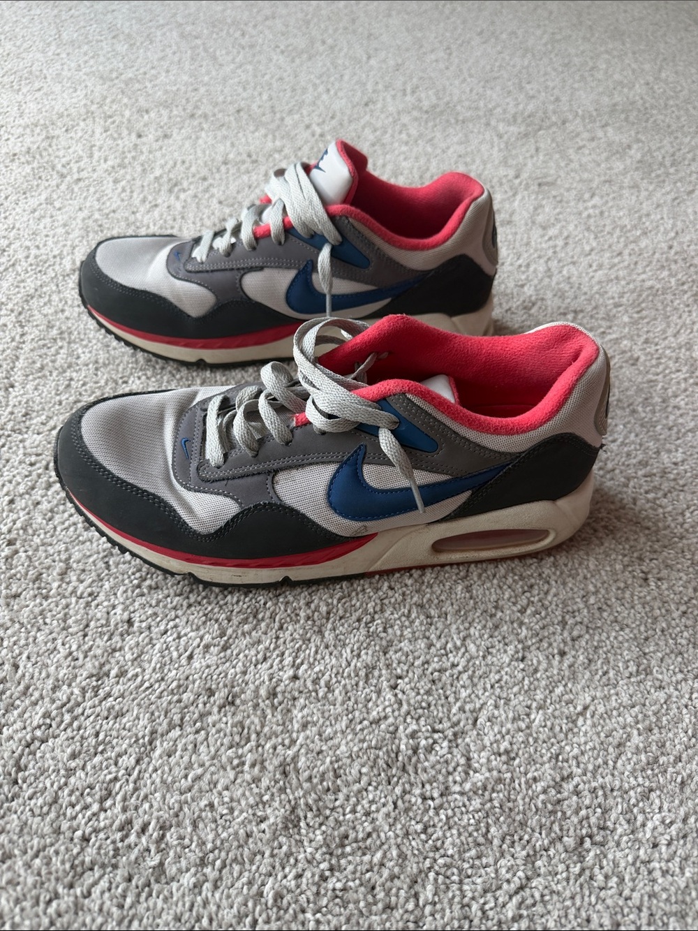 Nike Kids Grey, Blue and Pink Retro Air-Style Sneakers